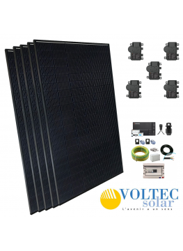 Kit solaire 1925Wc modulable raccordé au réseau monophasé - Enphase IQ7A - auto-consommation - Panneau solaire Voltec portrait
