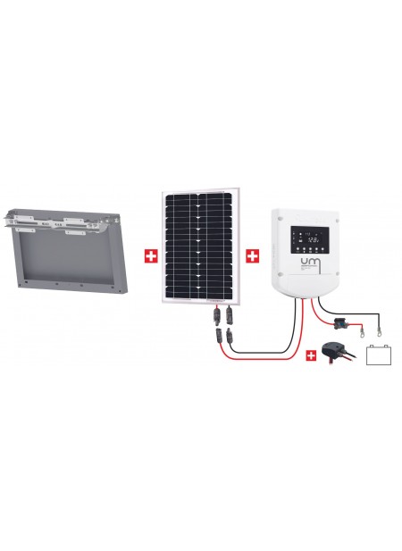 Kit Solaire 12V 20Wc UNITECK Pour Abris / Tiny House Avec Panneau ...