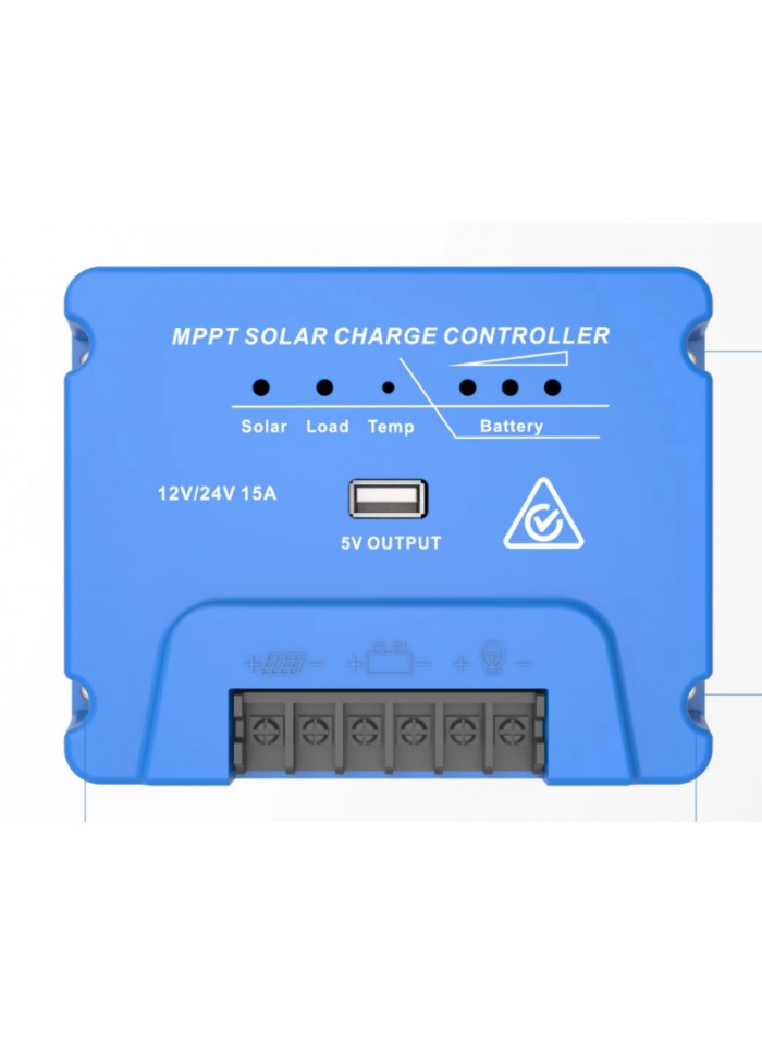 Régulateur solaire MPPT 15A 12/24V  Haute efficacité et protection complète