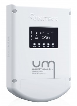 UNITECK Régulateur de charge solaire 100V 40A UNIMPPT 100/40.24L - 12/24V