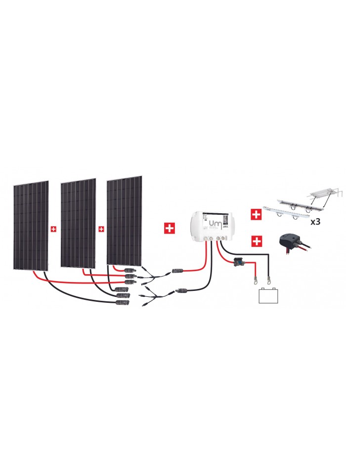 Connecteur solaire perallele 3 panneaux - Uniteck