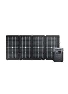 PACK ECOFLOW DELTA 2 MAX - 2400W station d'énergie LiFePO4 solaire + 2 Panneaux solaires pliables 220W