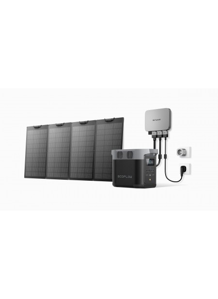 Ecoflow Kit Solaire Powerstream Plug Play Avec Batterie De Stockage Delta Kwh