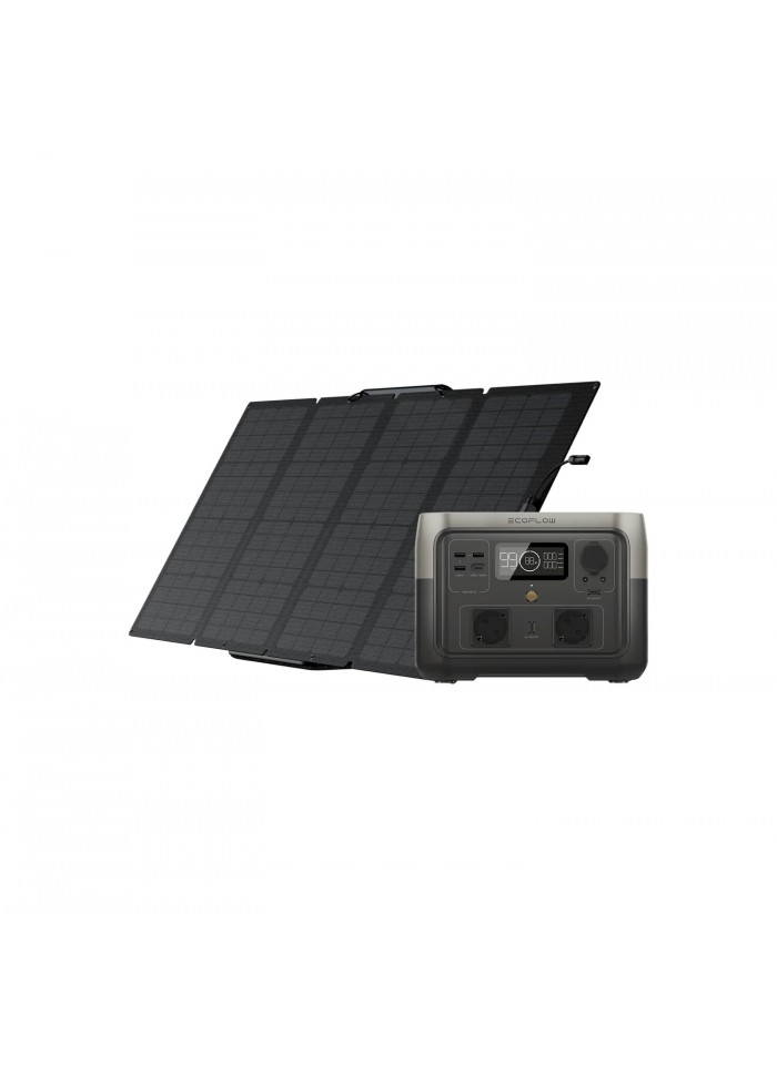 PACK RIVER MAX 2 Station d'énergie solaire 220V ECOFLOW 500W LiFePO4  portable + Panneau solaire 160W