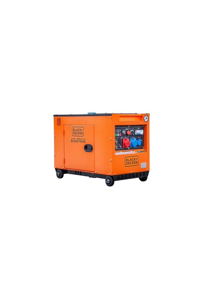 BLACK+DECKER BXGND7900E – Groupe électrogène Diesel 7.9 kVA 230V/400V insonorisé BLACK+DECKER BXGND7900E – Groupe électrogène Diesel 7.9 kVA 230V/400V insonorisé