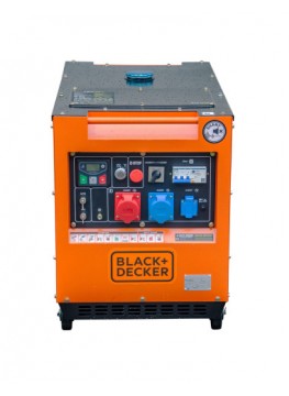 BLACK+DECKER BXGND7900E – Groupe électrogène Diesel 7.9 kVA 230V/400V insonorisé