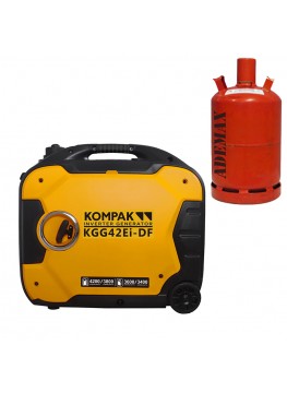 Groupe électrogène KOMPAK KGG42Ei-DF – Inverter 4200 W bi-carburant essence & gaz