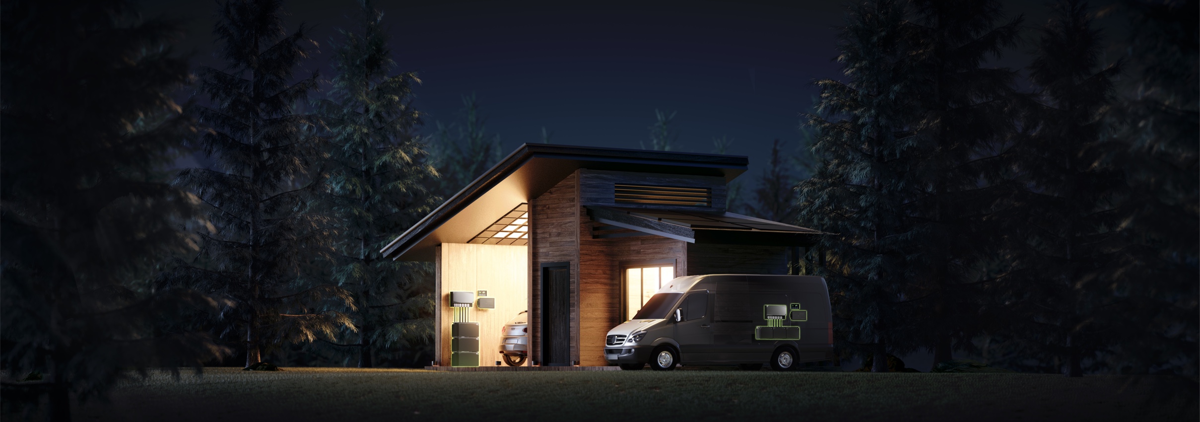 Kit d'énergie ECOFLOW modulaire Plug & Play 3600W pour van, camping-car et  maison