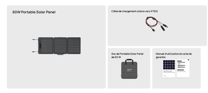 panneau solaire EF 60W USBC