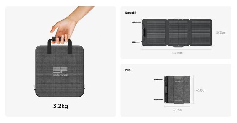 panneau solaire 60W pliable USBC